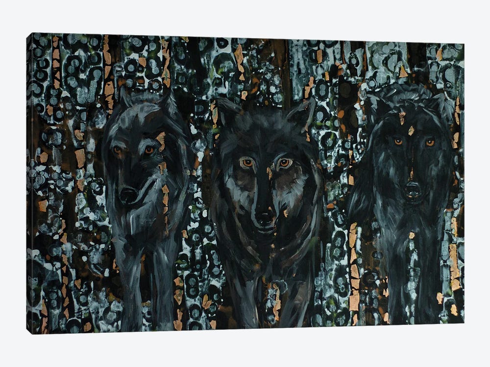 In The Forest With The Wolves by Tracy Miller 1-piece Canvas Wall Art