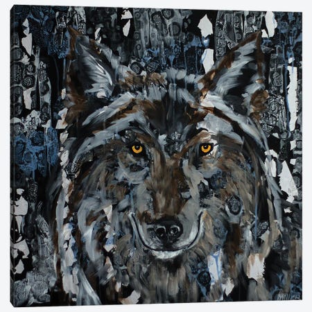 Winter Wolf Canvas Print #TCY216} by Tracy Miller Canvas Print