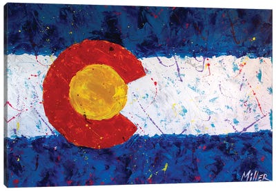 Colorado Flag Canvas Art Print - Tracy Miller