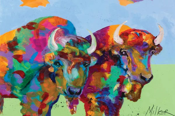 Bison & Buffaloes: Companions by Tracy Miller