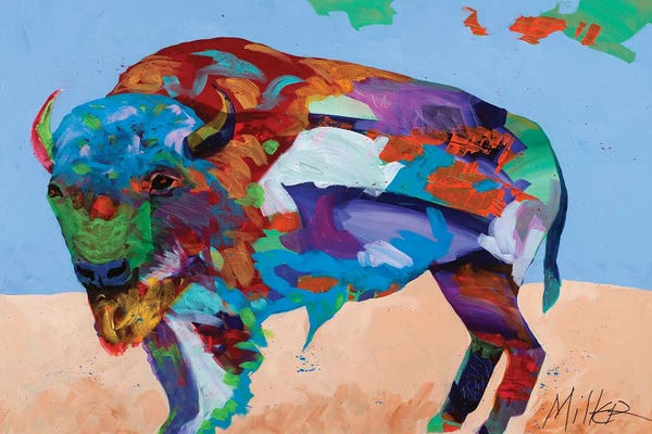 Bison & Buffaloes: Contemplation by Tracy Miller