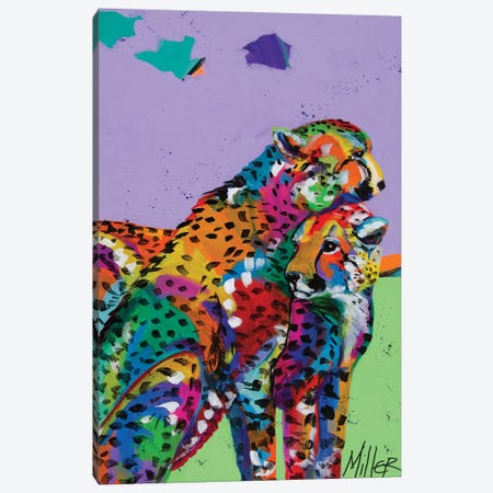Cheetah Love Canvas Print #TCY4} by Tracy Miller Art Print