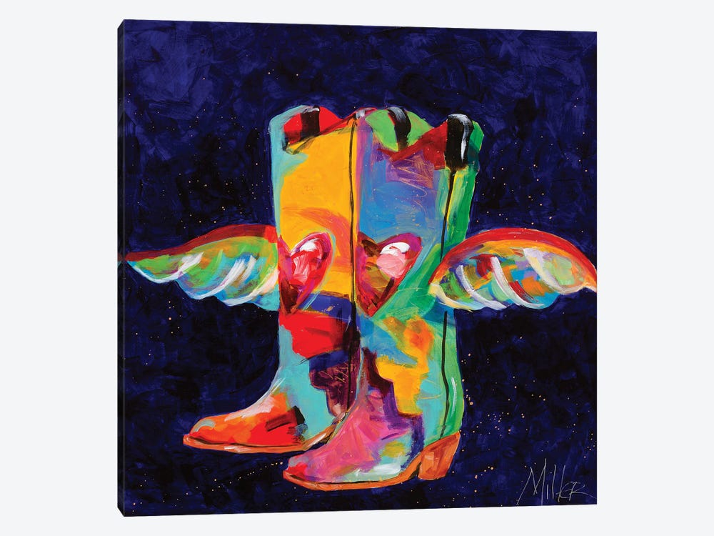 Die With Your Boots On by Tracy Miller 1-piece Canvas Artwork