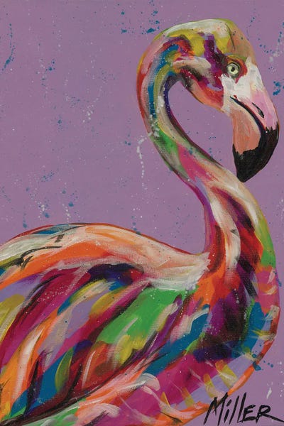 Flamingos: Flamingo in Lilac by Tracy Miller