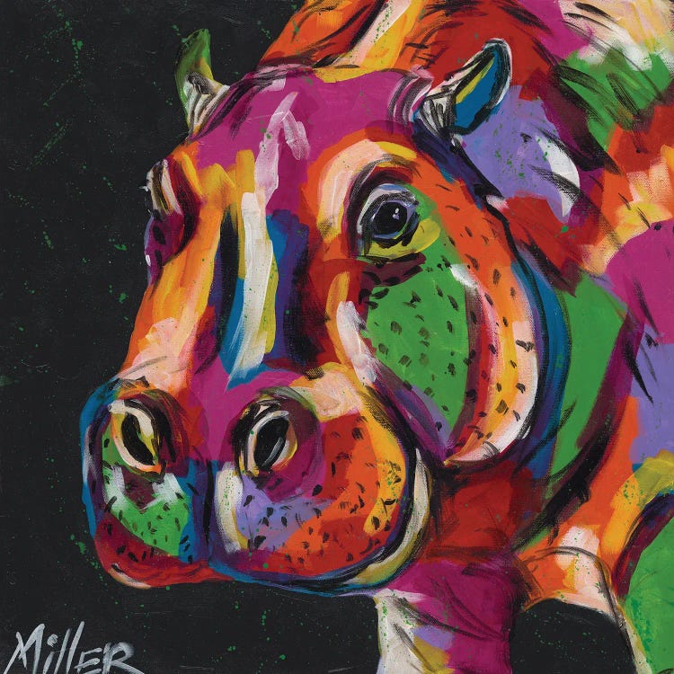 Go Go Hippo by Tracy Miller wall art
