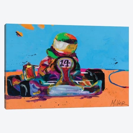 Go Kart Racer Canvas Print #TCY59} by Tracy Miller Art Print