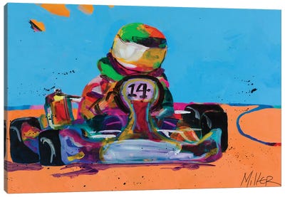 Go Kart Racer Canvas Art Print - Tracy Miller
