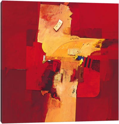 Broken Dreams Canvas Art Print - Red Abstract Art