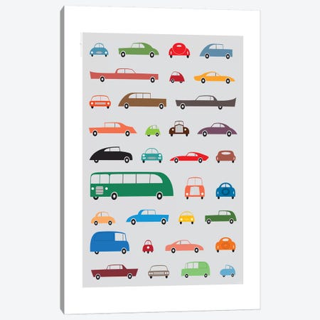 Cars Canvas Print #TDE12} by TomasDesign Canvas Artwork