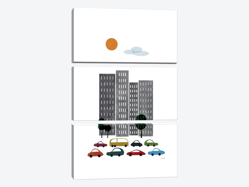 City I by TomasDesign 3-piece Canvas Print
