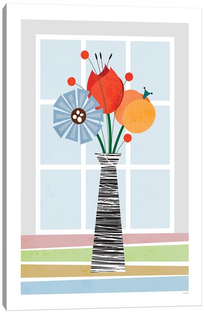 Flowers (Colourful) Canvas Art Print - TomasDesign