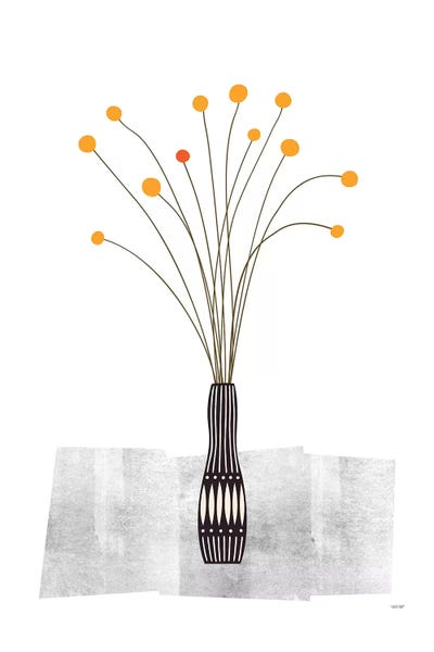 Mid-Century Modern Living Room: Flowers III by TomasDesign