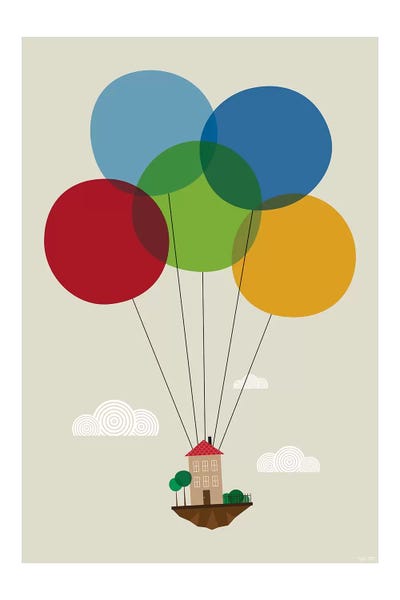 Flying House by TomasDesign multi panel art