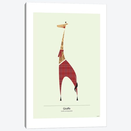 Giraffe Canvas Print #TDE29} by TomasDesign Canvas Art Print