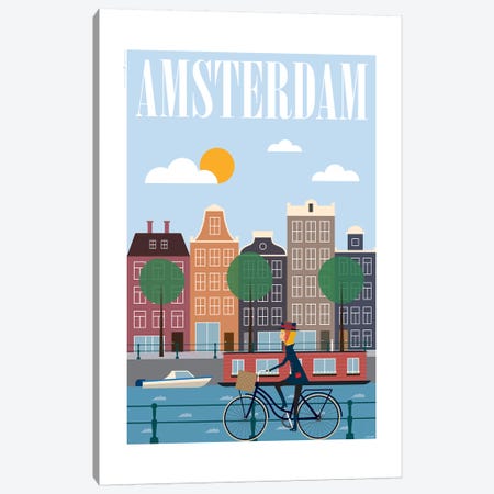 Amsterdam Canvas Print #TDE2} by TomasDesign Canvas Artwork