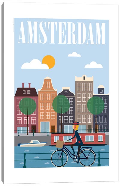 Amsterdam Canvas Art Print - TomasDesign