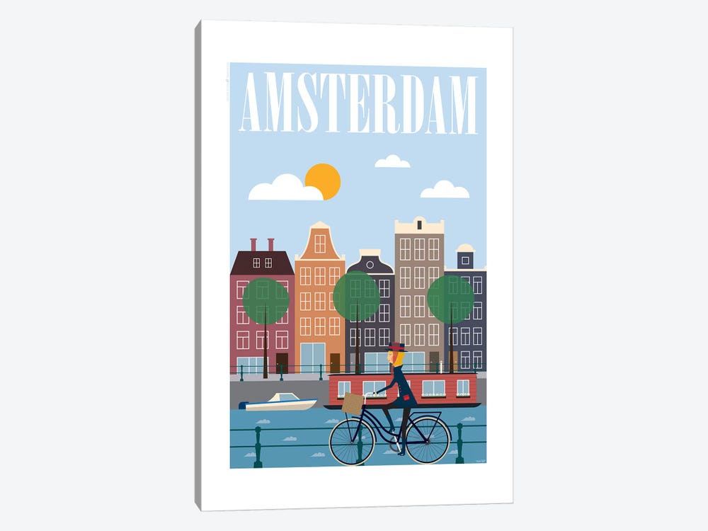 Amsterdam by TomasDesign 1-piece Canvas Art Print