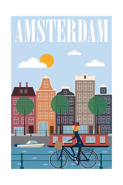 Kids Transportation Art: Amsterdam by TomasDesign