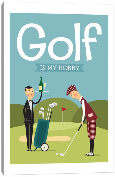 Golf Canvas Art Print - Fashion Typography
