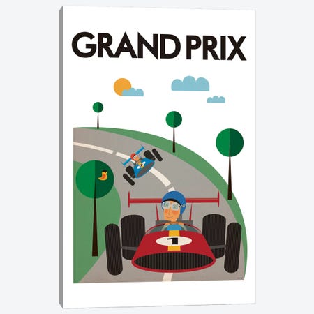 Grand Prix Canvas Print #TDE32} by TomasDesign Canvas Artwork