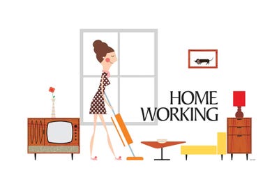 Home Working by TomasDesign multi panel art