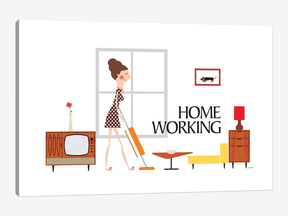 Home Working by TomasDesign 1-piece Art Print