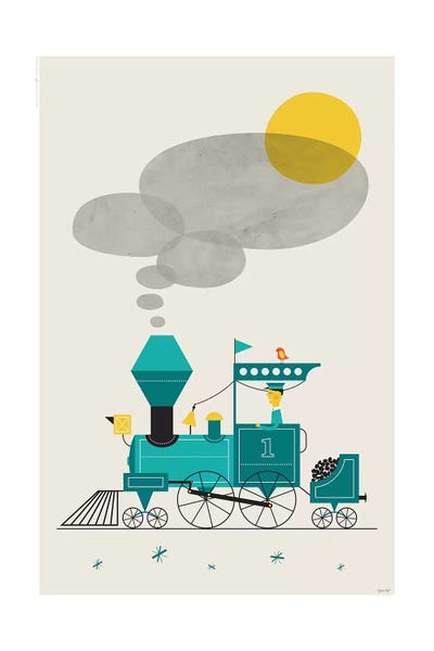Kids Transportation Art: Locomotive by TomasDesign