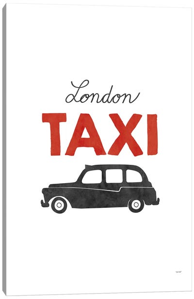 London Taxi Canvas Art Print - TomasDesign