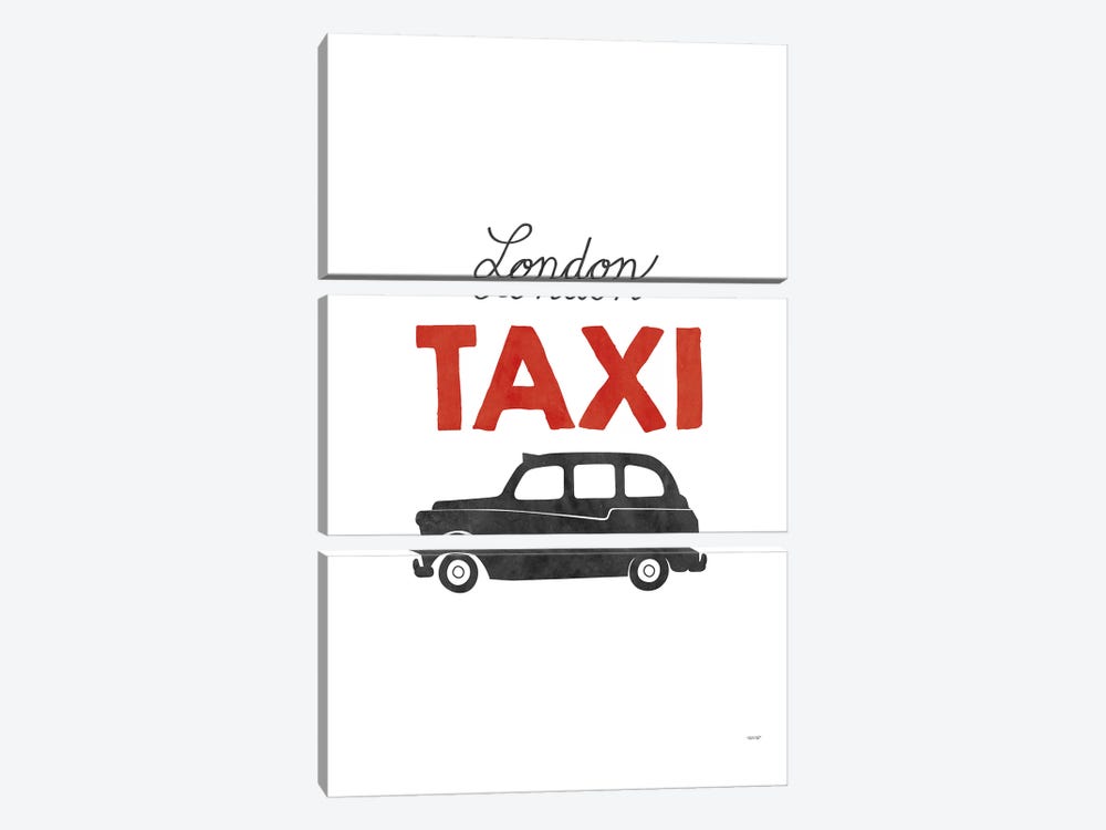 London Taxi by TomasDesign 3-piece Canvas Art Print