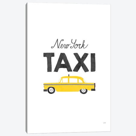 New York Taxi Canvas Print #TDE59} by TomasDesign Canvas Wall Art