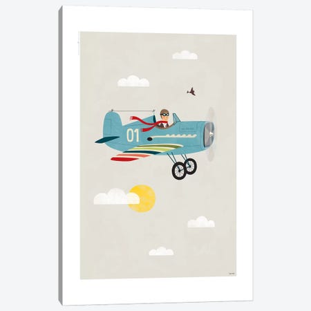 Plane Canvas Print #TDE63} by TomasDesign Art Print