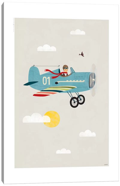 Plane Canvas Art Print - TomasDesign