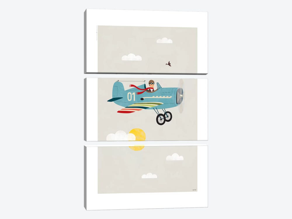 Plane by TomasDesign 3-piece Canvas Print