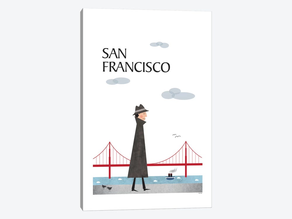 San Francisco by TomasDesign 1-piece Canvas Art Print