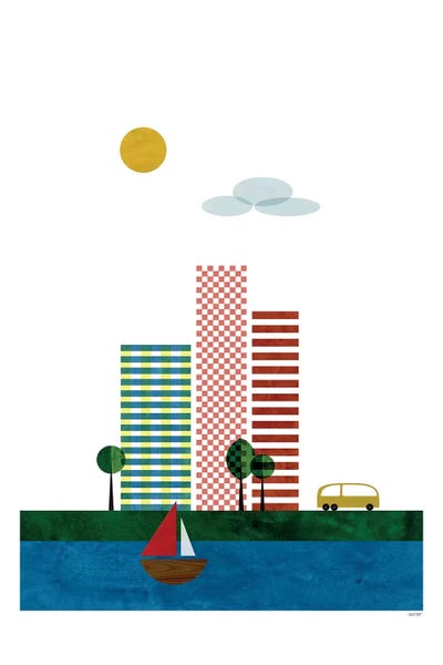 Kids Transportation Art: Skyscrapers by TomasDesign