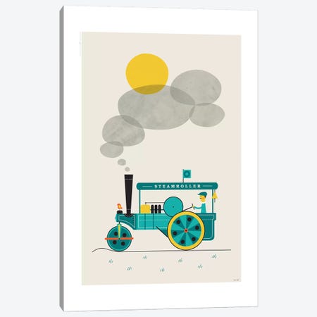 Steamroller Canvas Print #TDE75} by TomasDesign Canvas Art Print