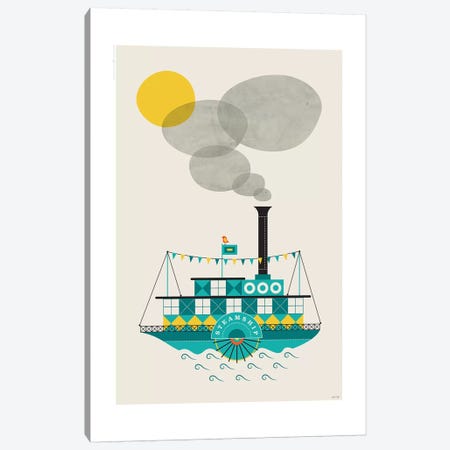 Steamship Canvas Print #TDE76} by TomasDesign Canvas Print
