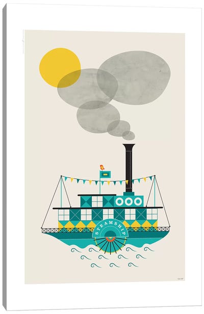 Steamship Canvas Art Print - TomasDesign