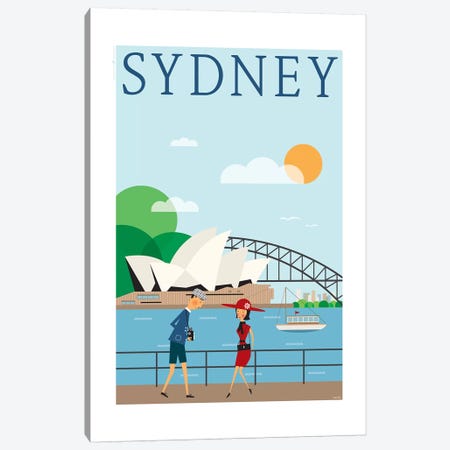 Sydney Canvas Print #TDE78} by TomasDesign Canvas Wall Art