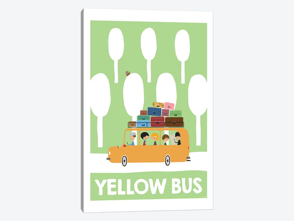 Yellow Bus 1-piece Canvas Artwork