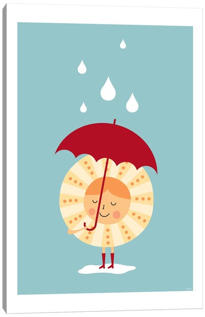 Sun In The Rain Canvas Art Print - Umbrella Art