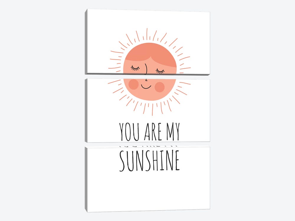 You Are My Sunshine by TomasDesign 3-piece Canvas Art