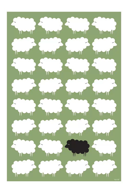 Black Sheep by TomasDesign wall art