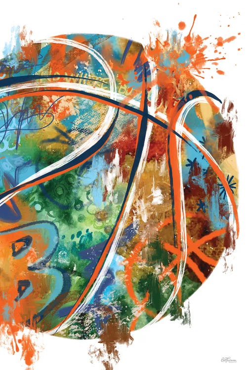 Basketball Splash by Cat Thurman Designs wall art