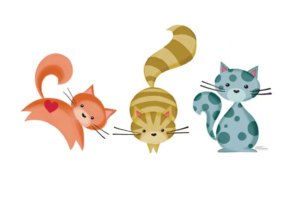 Fine Art Print: Meow Crew by Cat Thurman Designs