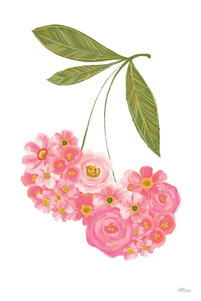 Cherries: Floral Cherries by Cat Thurman Designs