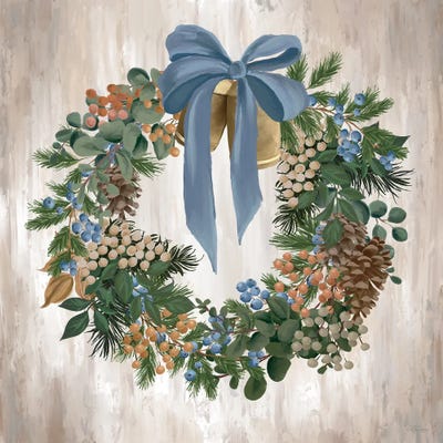 Canvas Print: Yuletide Charm Wreath by Cat Thurman Designs - thumbnail