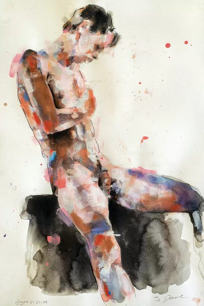 Bathroom Nudes: Figure 11-21-19 by Thomas Donaldson