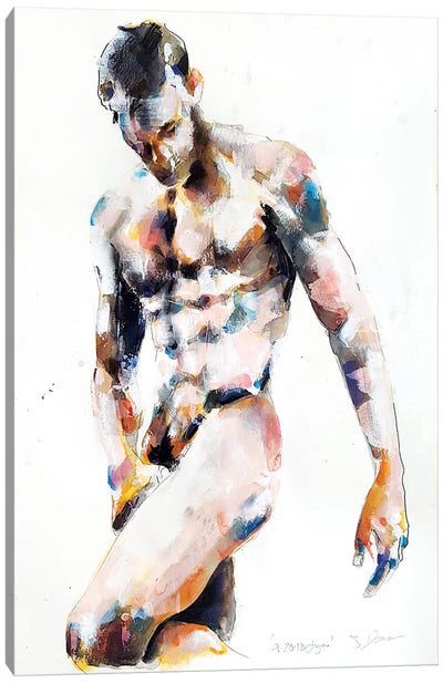 Figure 4-28-18 Canvas Art Print - Bathroom Nudes Art