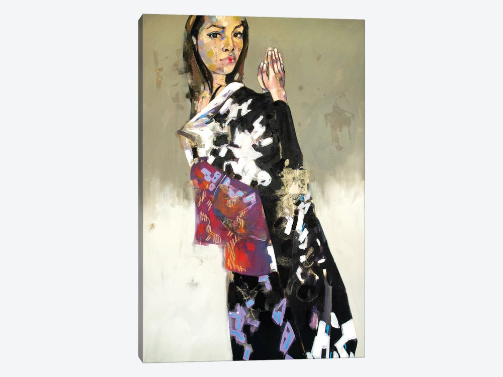 omvang fragment Normaal Figure In Black Kimono 1-14-20 Ca - Canvas Wall Art | Thomas Donaldson